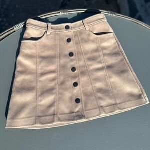 Zara retro button up pale pink mini skirt EUC size Small